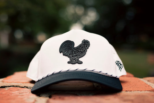 Cookies and Cream Rooster Rope Hat